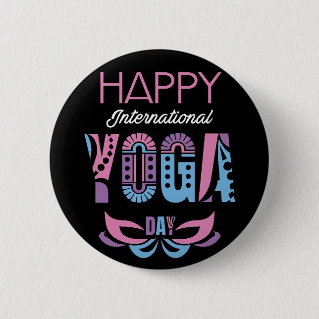 Internationaler Yogatag Button (Vorderseite)