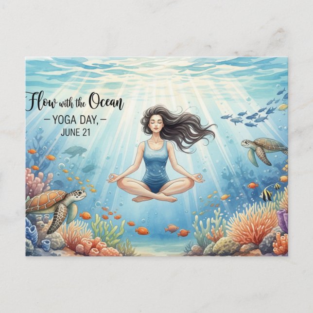 Internationaler Yogatag Postkarte (Vorderseite)