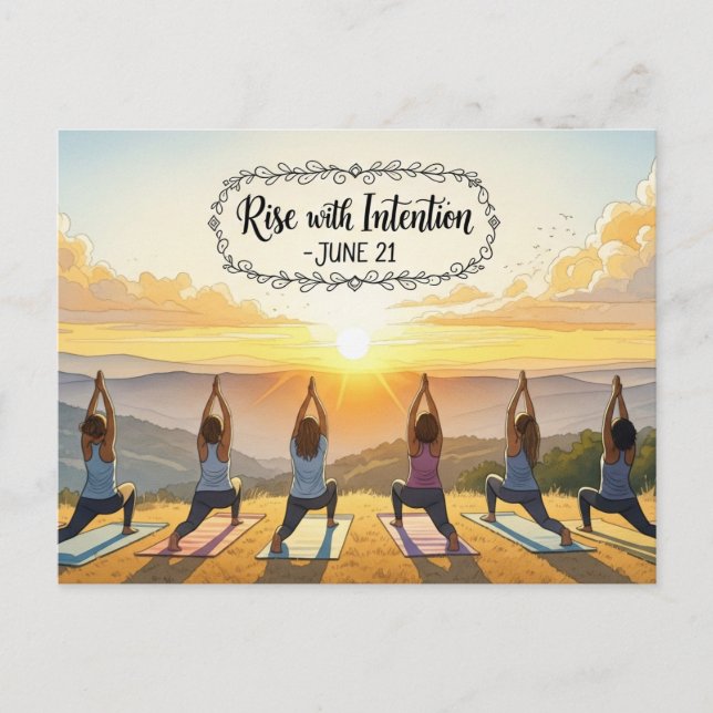 Internationaler Yogatag Postkarte (Vorderseite)