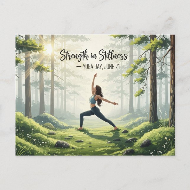 Internationaler Yogatag Postkarte (Vorderseite)