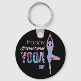 Internationaler Yogatag Schlüsselanhänger