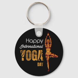 Internationaler Yogatag Schlüsselanhänger