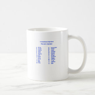 Internationales Alphabet Kaffeetasse