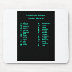 Internationales Alphabet Mousepad