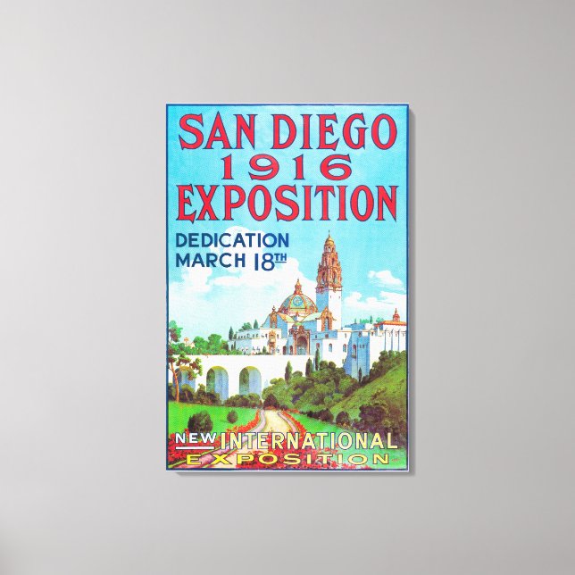 Internationales Ausstellungspaket von San Diego Leinwanddruck (Vorderseite)