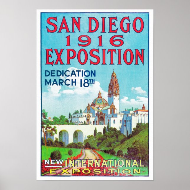 Internationales Ausstellungspaket von San Diego Poster (Vorne)
