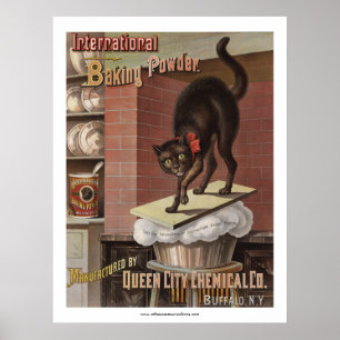 Internationales Etikett für Backpulver Poster