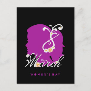 Internationales Frauentag 8. März 2024 Shirt Postkarte