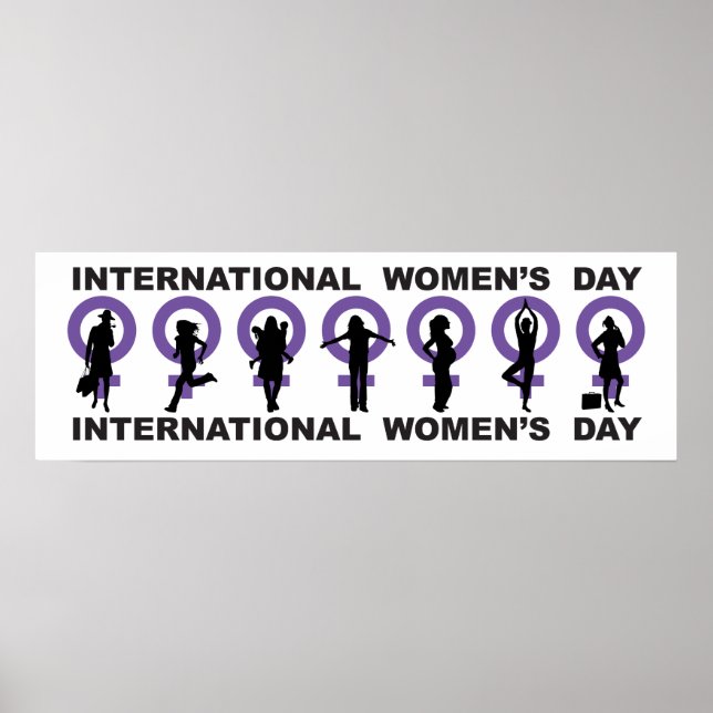 Internationales Frauentag-Banner Poster (Vorne)