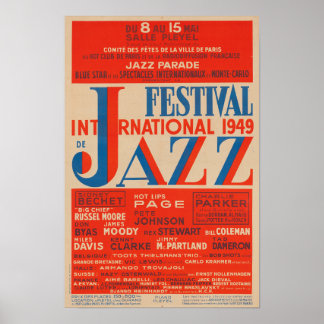 Internationales Jazzfestival 1949 Vintag Poster