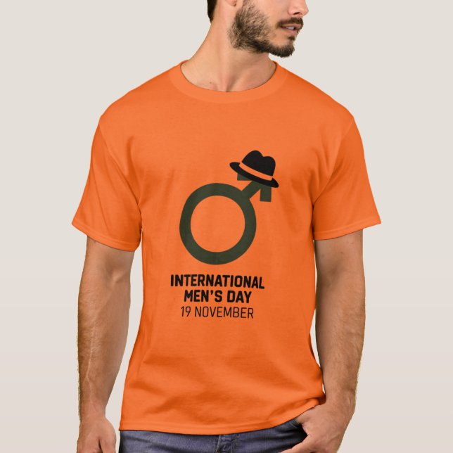 Internationales Männertagsdesign T-Shirt (Vorderseite)