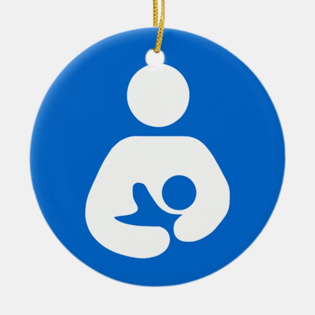 Internationales stillendes Symbol Keramikornament (Vorne)
