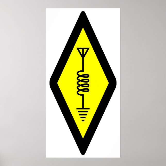 Internationales Symbol für Amateurfunkposter Poster (Vorne)
