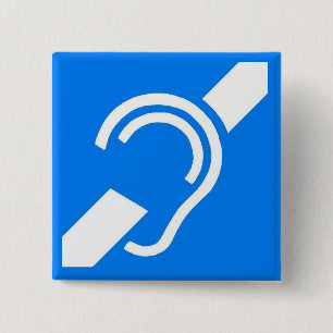 Internationales Symbol für das taube Button