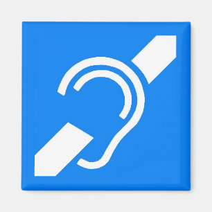 Internationales Symbol für das taube Magnet