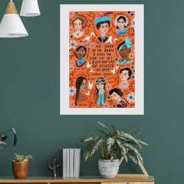 Internationales Zitat zur Geschichte der Frauen Poster