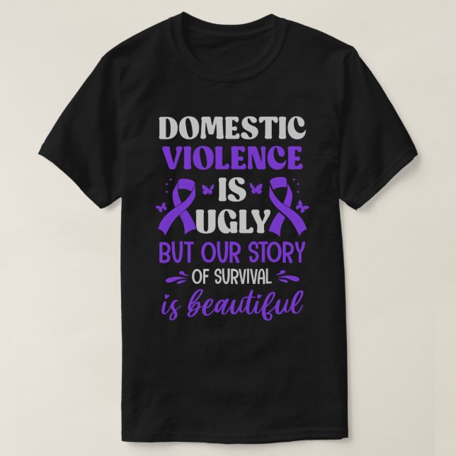 Interne Gewalt überlebt Aussichten für den häuslic T-Shirt (Design vorne)