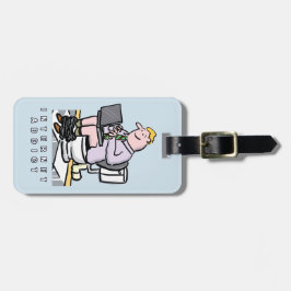 Internet Addict. Auf der Toilette. Gepäckanhänger