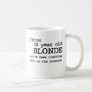 Internet-blonder lustiger Tassen-Spaß Kaffeetasse