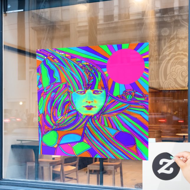 Internet-Computer Fensteraufkleber (Café-Fenster)