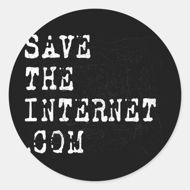 Internet gerettet runder aufkleber (Vorderseite)