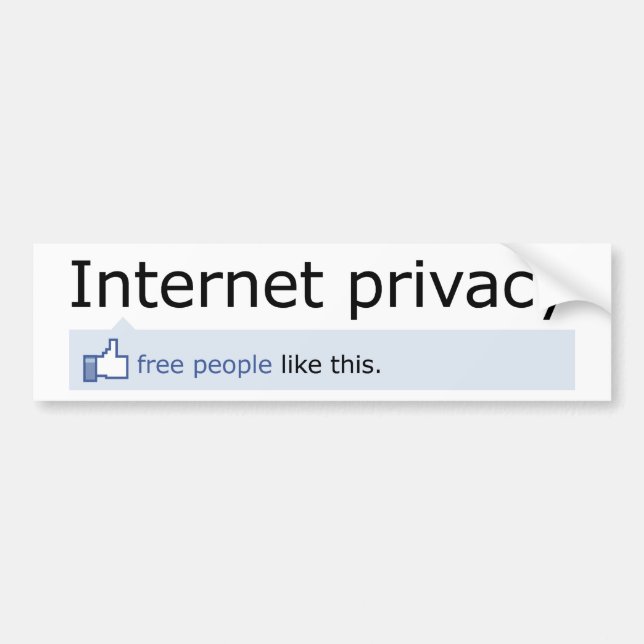 Internet-Privatleben Autoaufkleber (Vorne)