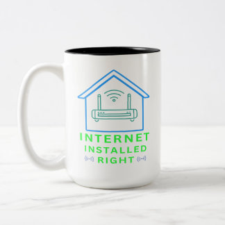 Internet Richtig Installiert Zweifarbige Tasse