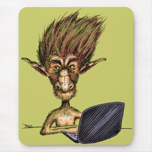 Internet-Schleppangel Mousepad (Vorne)