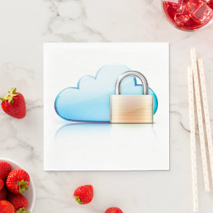 Internet Security Icon Padlock Sichere Napkins Serviette