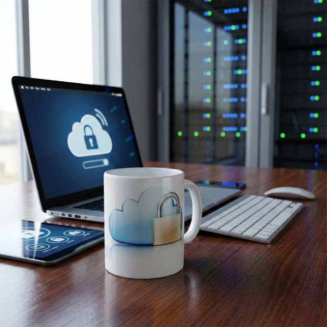 Internet Security Icon Padlock Sicherer Kaffee-Tas Kaffeetasse (Von Creator hochgeladen)