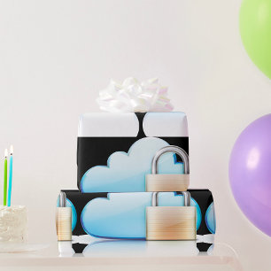 Internet Security Icon Padlock Wrapping Paper Geschenkpapier
