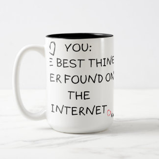 Internet Verabredet Geschenk, Online Verabreden, O Zweifarbige Tasse