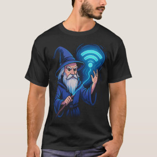 Internet-Zauberer Magie-WiFi-Signal Lustiger Nerd T-Shirt