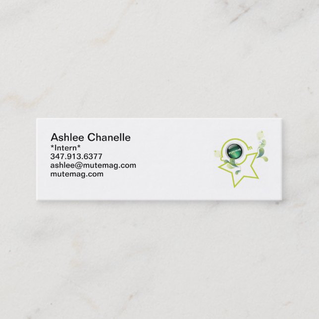 Internierter B-Karte Mini Visitenkarte (Vorderseite)