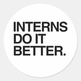 INTERNS MACHEN ES BESSER -.pnng Runder Aufkleber