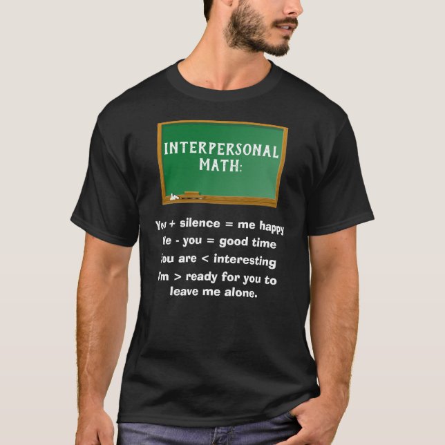 Interpersonal Mathematik Männer schwarz T-Shirt (Vorderseite)
