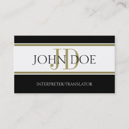Interpret-/Übersetzer-Goldstreifen W/W Visitenkarte