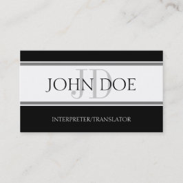 Interpret-/Übersetzer-Streifen W/W Visitenkarte