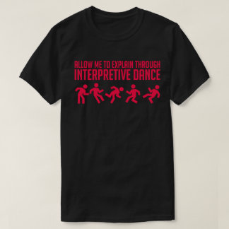 Interpretierender Tanz - dunkles vibrierendes T-Shirt
