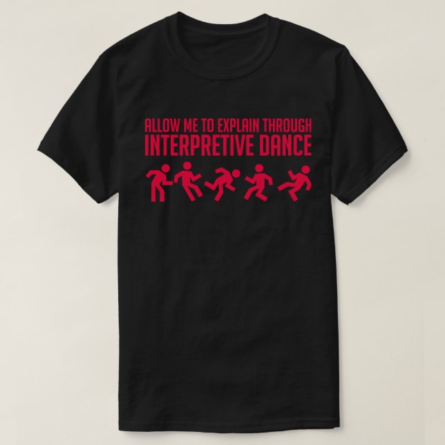 Interpretierender Tanz - dunkles vibrierendes T-Shirt (Design vorne)