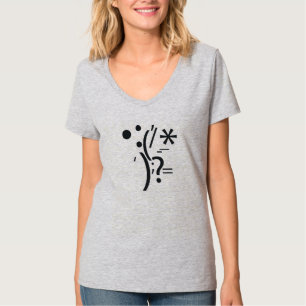 Interpunktion Art Women's V-Neck T - Shirt