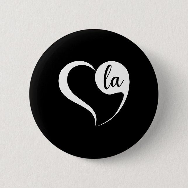 Interpunktion Heart Comma La Harris Präsidentin Button (Vorderseite)