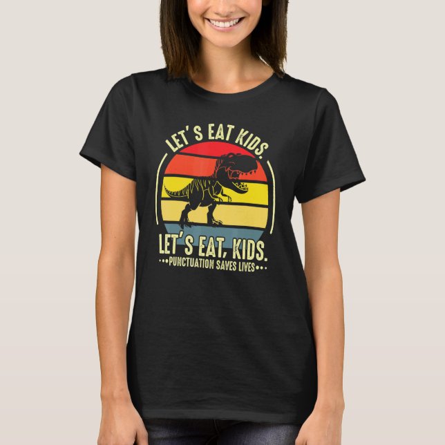 Interpunktion rettet Leben Lehrer T-Shirt (Vorderseite)
