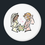 Interracial Lesbian Wedding Magnet<br><div class="desc">Die interrassische Lesbische Hochzeit zeigt, dass es egal ist, welche Rasse oder welches Geschlecht Sie sind, wenn Sie in der Liebe sind! Dieses tolle Geschenk ist perfekt für jeden, der seinen gleichgeschlechtlichen Partner heiratet, jedem zeigen, dass man in der Liebe ist, und nichts wird Sie davon abhalten, Ihre Liebe zu...</div>