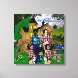 Interrazionale Mauer Art Leinwanddruck