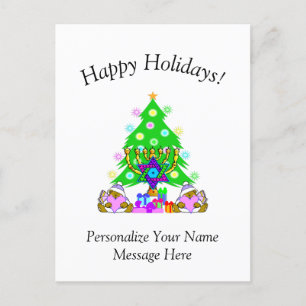 Interreligiöse Happy Holidays Card Postkarte