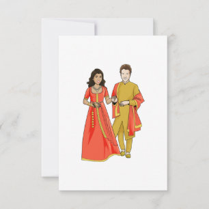 Interreligiöse Hochzeitsankündigung Dankeskarte