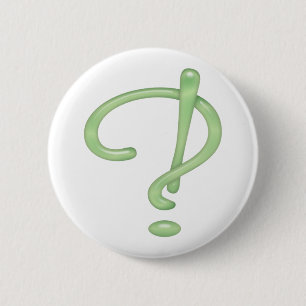 Interrobang! Grünglas Button