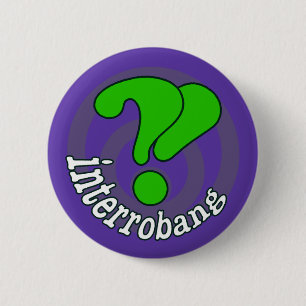 Interrobang Pop Art Button - Blurple