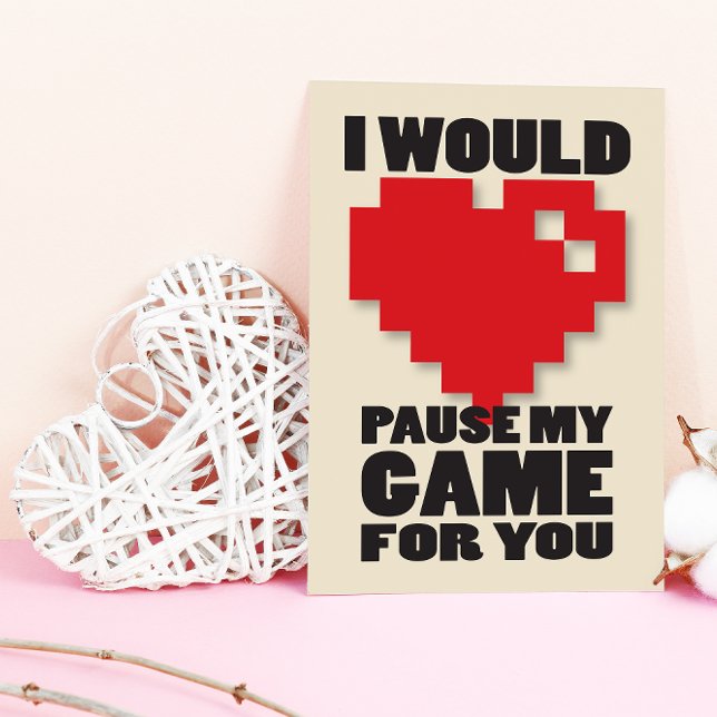 Interrompre ma carte Jeu Joueur Nerdy Valentines (No need to reboot your love life as we have the ultimate Valentines day card just perfect for gamers)